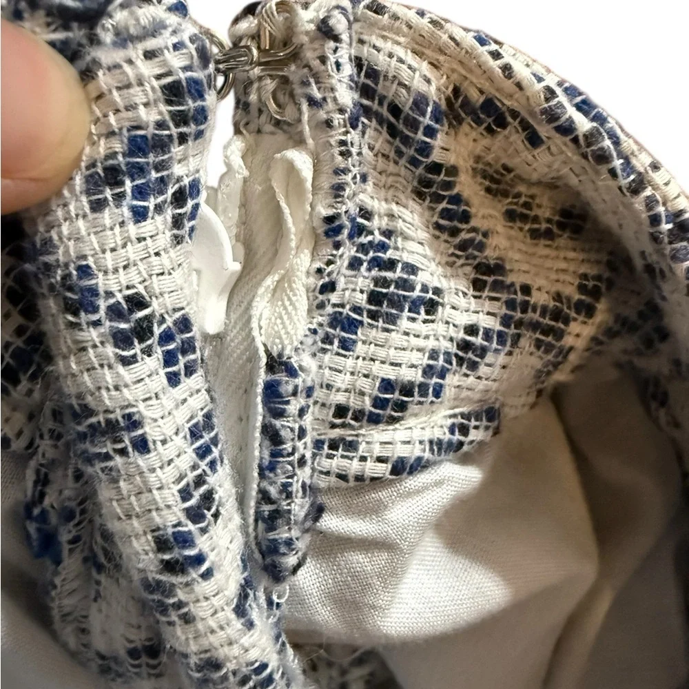 GAP Womens Skort Shorts Cotton Lined‎ Woven Blue White Geo Sz 14
